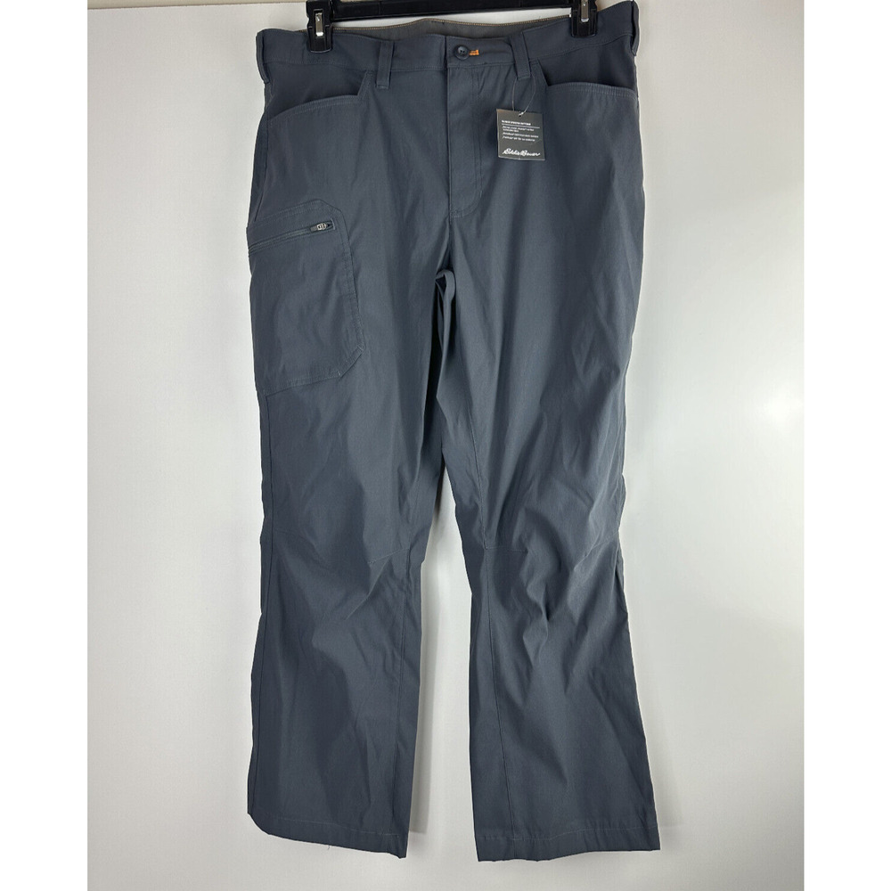 NWT Eddie Bauer Rainier Pants Storm Blue Gray UPF 50 Active Stretch Mens 36 x 30 - Picture 2 of 10